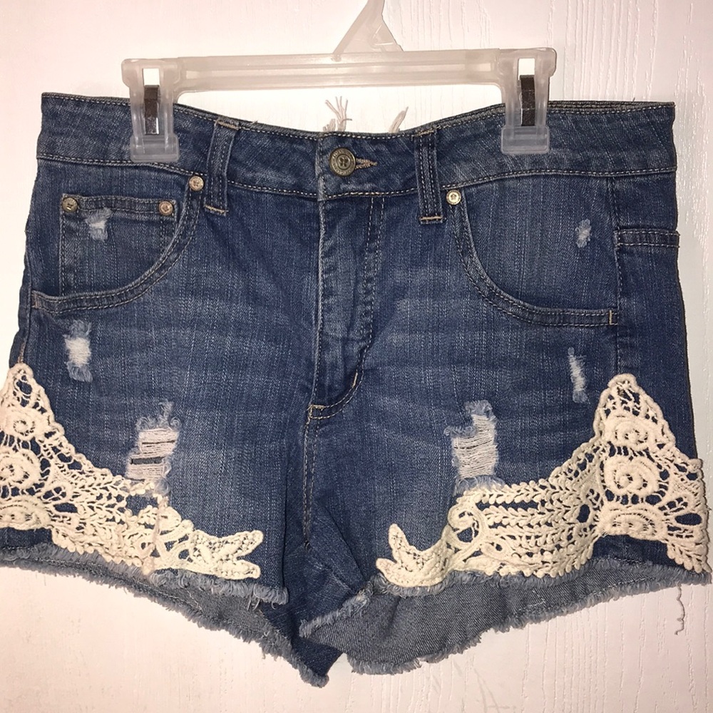 Altard state lace jean shorts